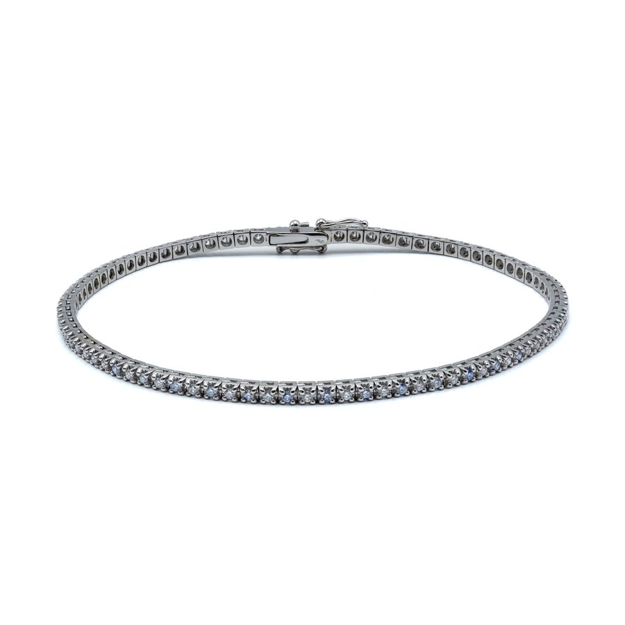Tennis bianco e azzurro – Tennis con pietre bianche e azzurre alternate.